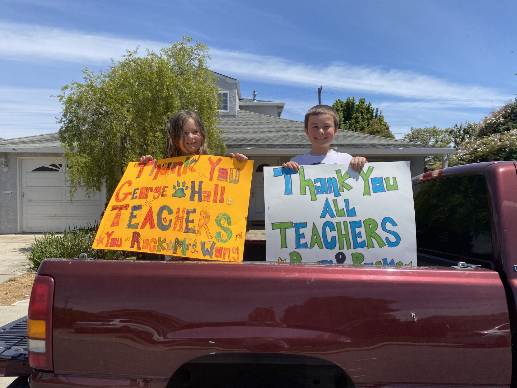 George Hall Elementary School teachers’ parade